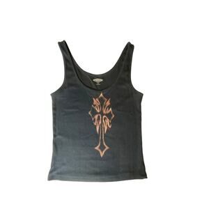 Bleached Tank Top, Slim Fit Sz M, Whimsigoth, Goth, Grunge